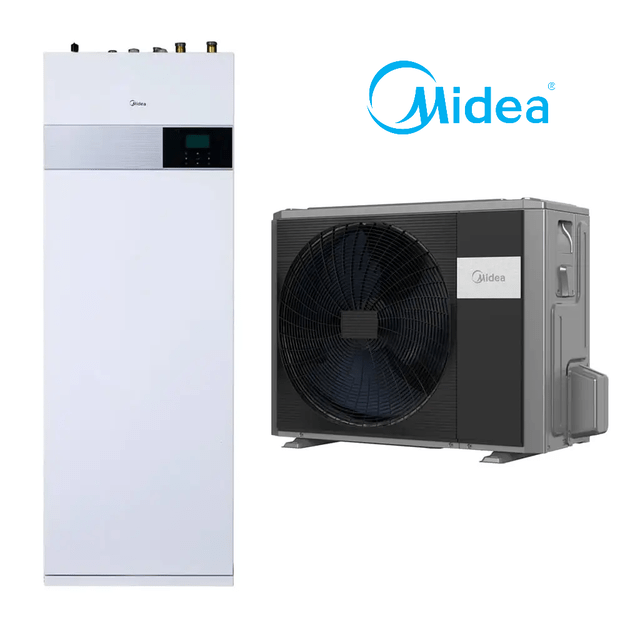 MIDEA M-Thermal Arctic 14.5-13.5 kW šilumos siurblys oras-vanduo su integruotu boileriu, MHA-V14W/D2RN8-B+HBT-A160/240CDS90GN8-B