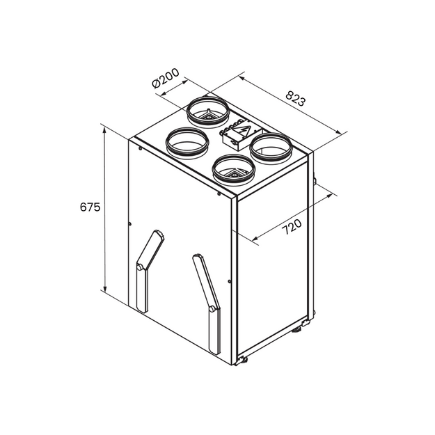 Entalpinis rekuperatorius Recom 6SE su WIFI valdymu 2