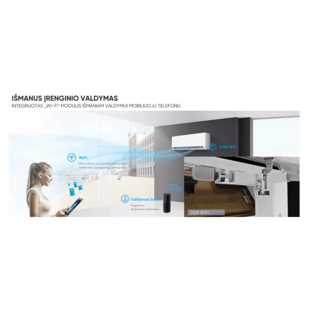NØRDIS ORION PRO sieninio oro kondicionieriaus 5.0/5.1 kW komplektas