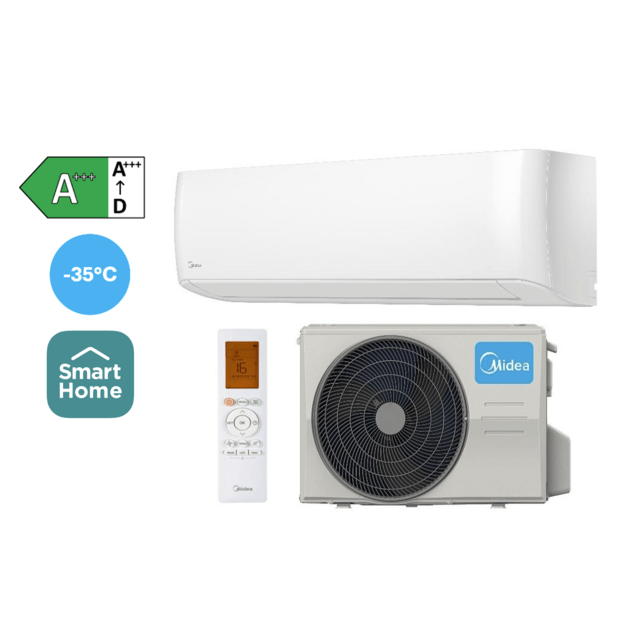 Midea OASIS PLUS sieninio šilumos siurblio oras oras 3.5/3.8 kW komplektas
