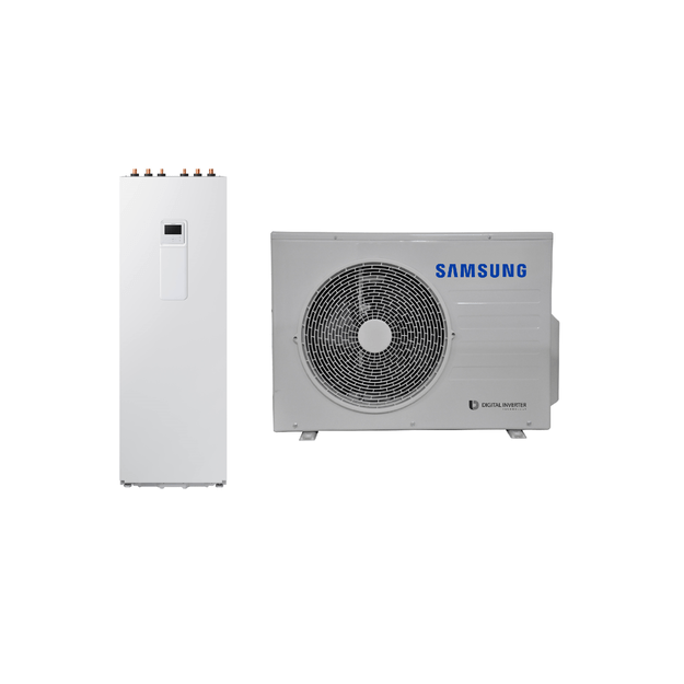 SAMSUNG oras-vanduo 6.0/6.5 kW SPLIT šilumos siurblio KOMPLEKTAS (su 200 l tūriniu šildytuvu)