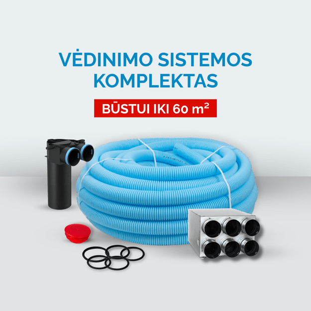 Vėdinimo sistemos komplektas būstui iki 60 m²