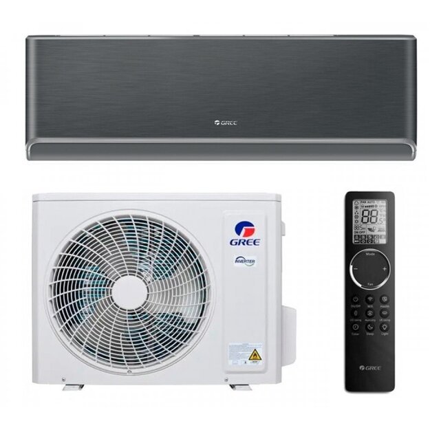 GREE Airy Black sieninio šilumos siurblio oras oras 2.7/3.0 kW komplektas