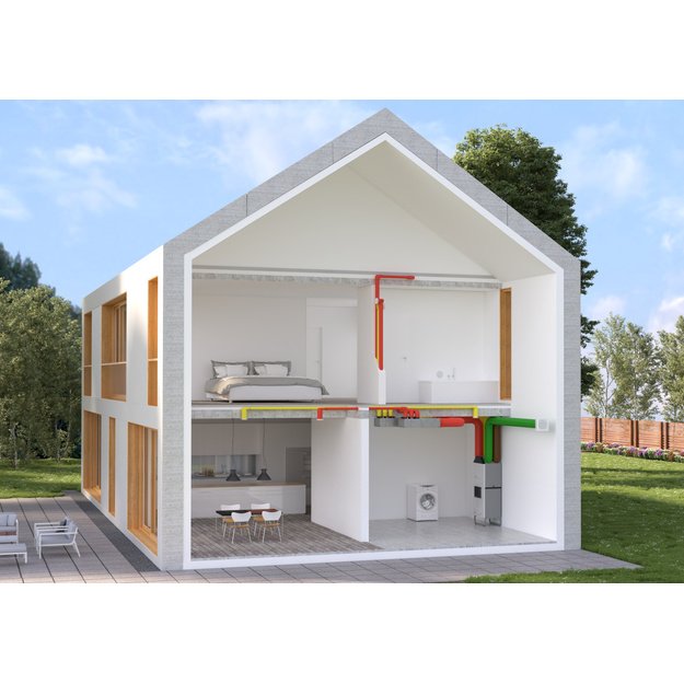 Zehnder ComfoClime 24 ir ComfoAir Q350 ERV entalpinio rekuperatoriaus komplektas 9