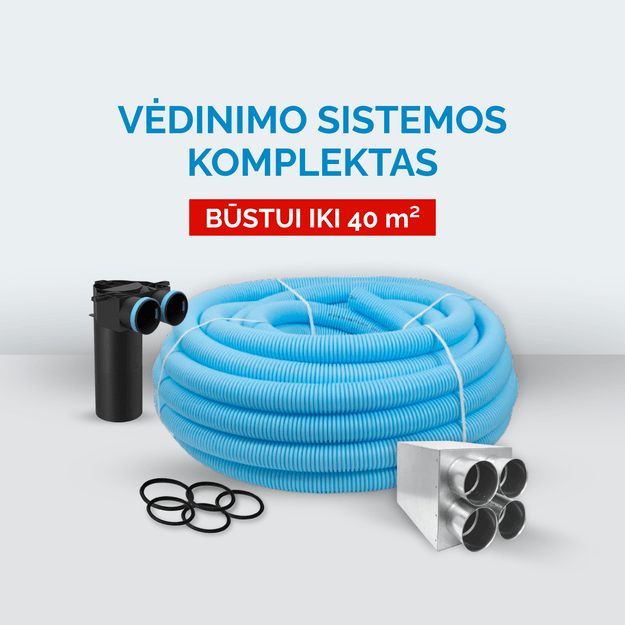 Vėdinimo sistemos komplektas būstui iki 40 m²
