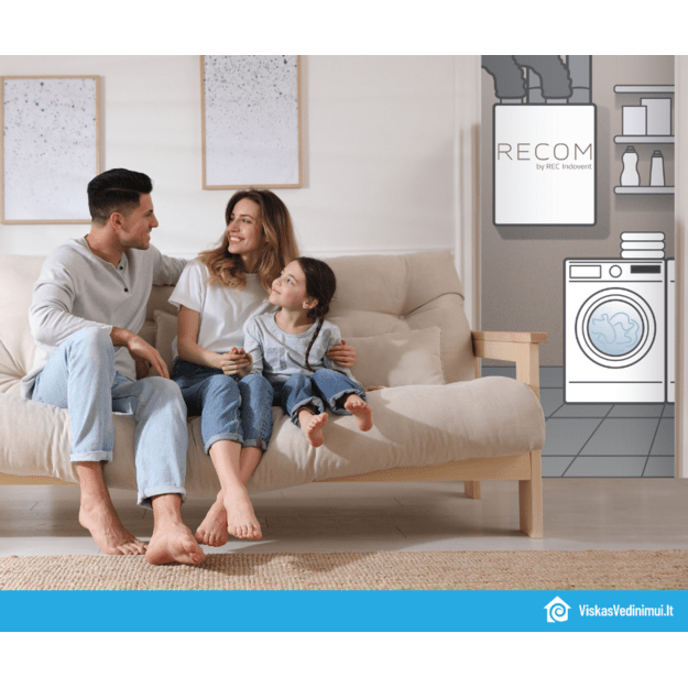 Rotacinis sieninis rekuperatorius RECOM 6SR su WIFI valdymu