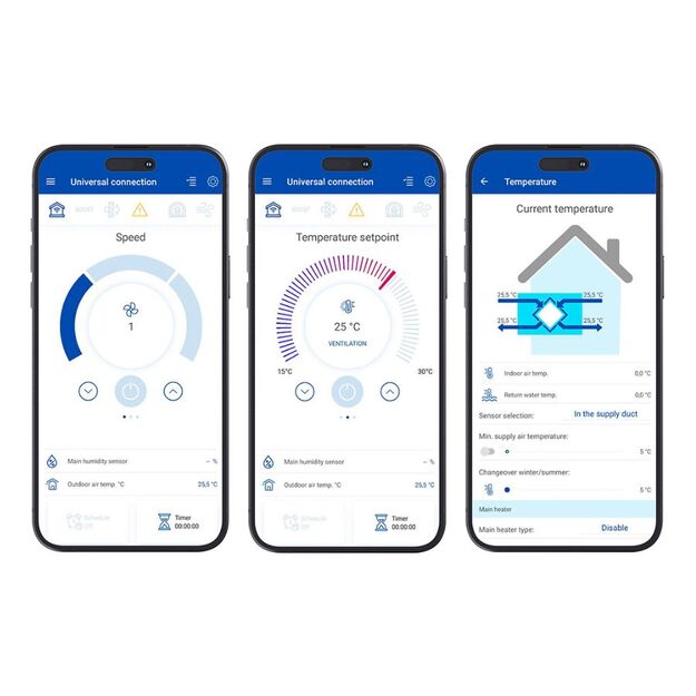 Rotacinis sieninis rekuperatorius RECOM 6SR su WIFI valdymu