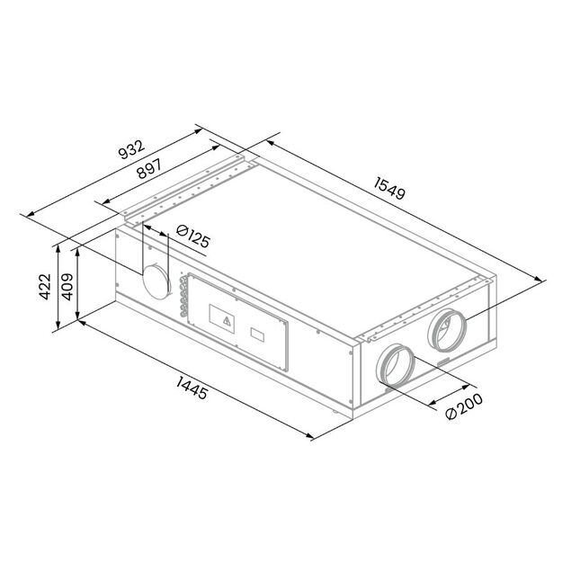 Rotacinis lubinis rekuperatorius RECOM 6RT su WIFI valdymu 1