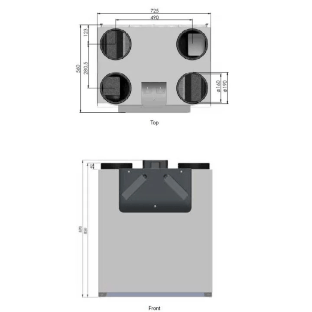 Plokštelinis ENTALPINIS rekuperatorius Zehnder ComfoAir E 350