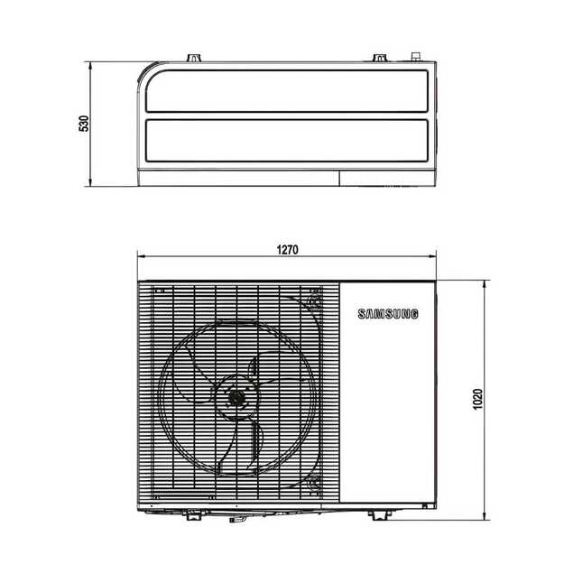 SAMSUNG oras–vanduo 8 kW Mono HT Quiet šilumos siurblys monoblokas be talpos, su hydro moduliu, vienfazis 4