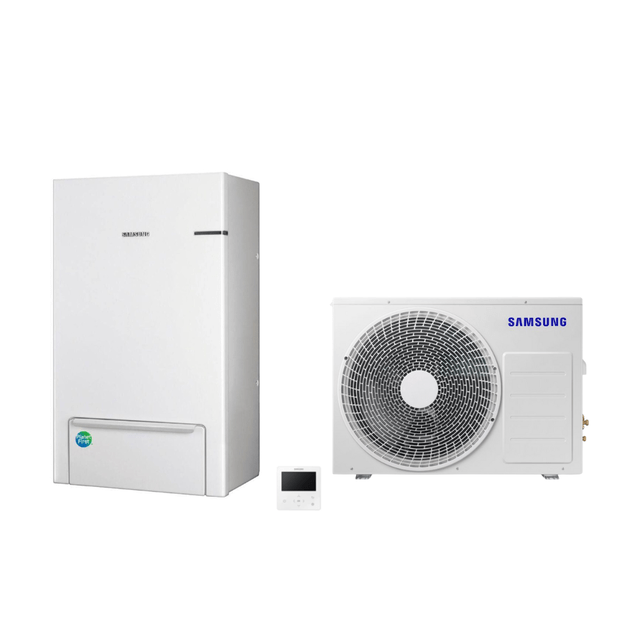 SAMSUNG oras-vanduo 6.0/6.5 kW SPLIT šilumos siurblio KOMPLEKTAS (be tūrinio šildytuvo)