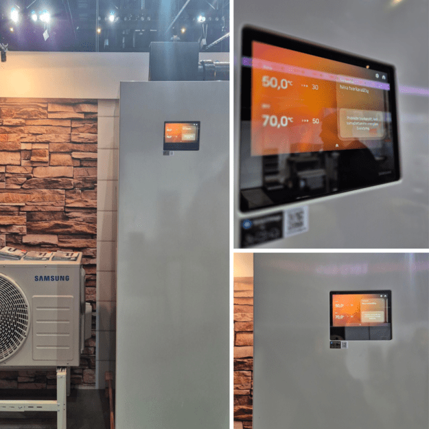 SAMSUNG oras–vanduo 9.0/8.7 kW SPLIT šilumos siurblio KOMPLEKTAS su atnaujinta 200 l talpa, valdymu lietuvių kalba ir integruotu WIFI, NORDIC serija