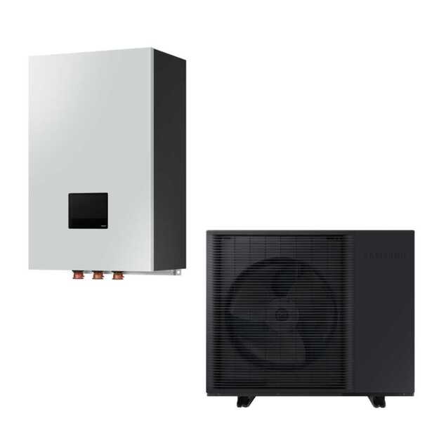 SAMSUNG oras–vanduo 8 kW Mono HT Quiet šilumos siurblys monoblokas be talpos, su hydro moduliu, trifazis