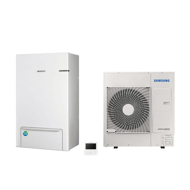 SAMSUNG oras-vanduo 9.0/8.7 kW SPLIT šilumos siurblio KOMPLEKTAS (be tūrinio šildytuvo)