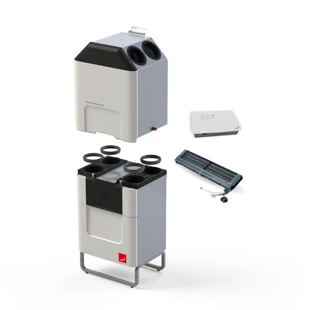 Zehnder ComfoClime 36 ir ComfoAir Q600 ERV entalpinio rekuperatoriaus komplektas 1