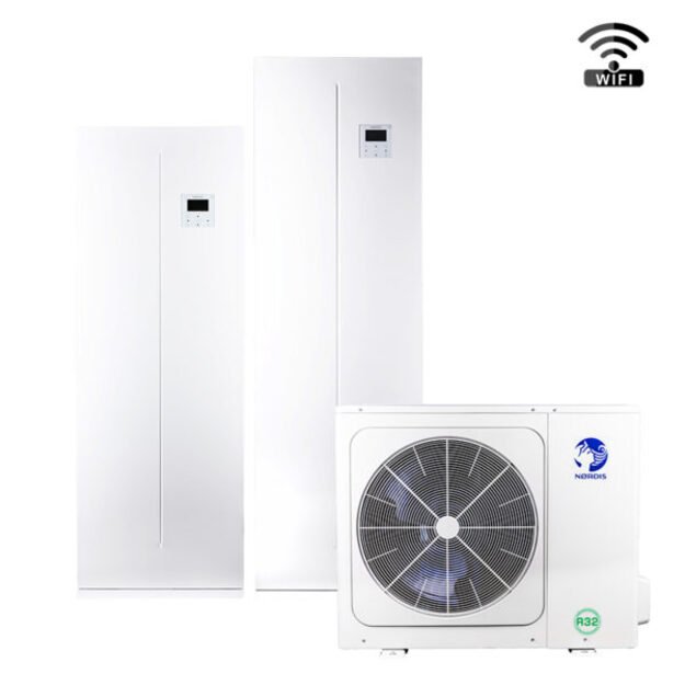 NØRDIS Optimus Pro Split 12.1-12.0 kW šilumos siurblys oras-vanduo su 240l integruota talpa