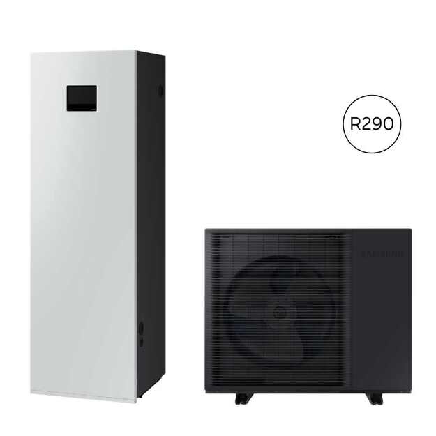 SAMSUNG oras-vanduo 12 kW EHS Mono R290 šilumos siurblys monoblokas su 200 l integruota talpa