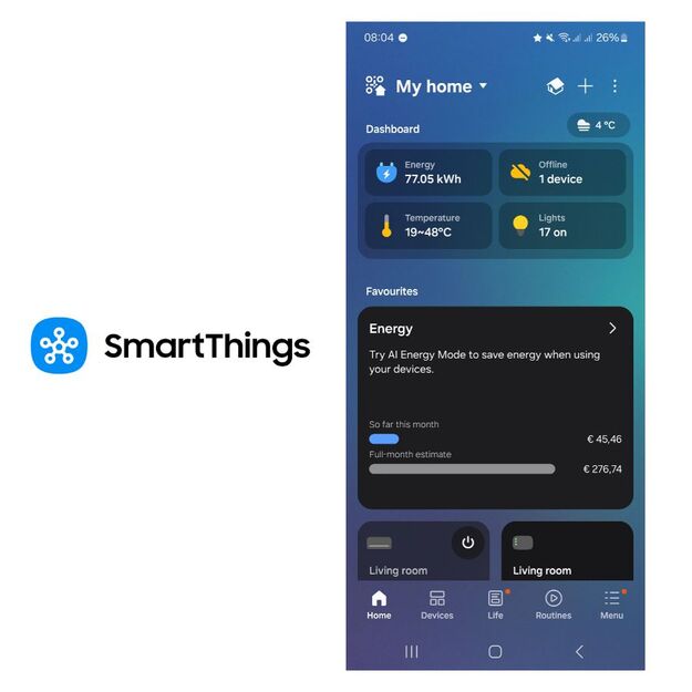 SAMSUNG oras-vanduo 5 kW EHS Mono R290 šilumos siurblys monoblokas su hydro moduliu