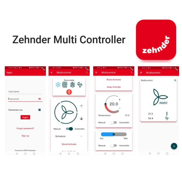 Išmanus valdymo pultas ZEHNDER ComfoAir serijos rekuperatoriams „Multi Control“