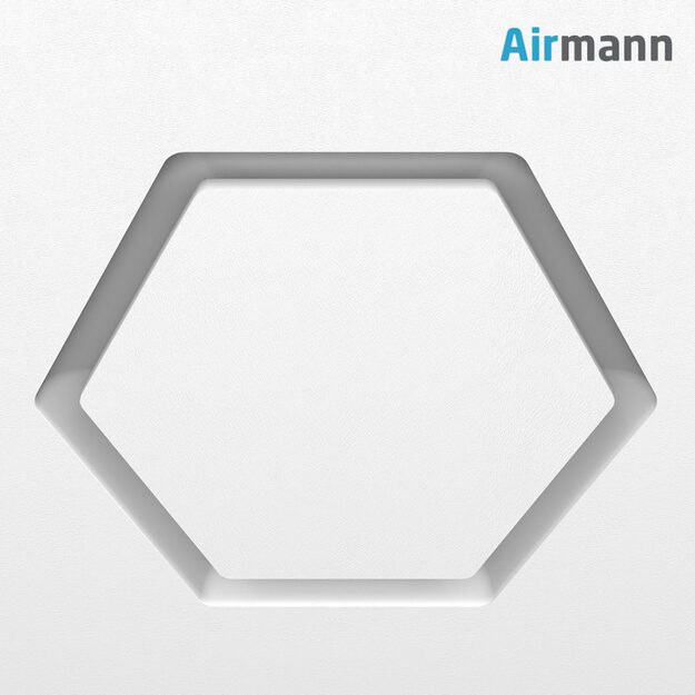Gipsinis priglaistomas šešiakampis vėdinimo difuzorius Airmann Hexa 1