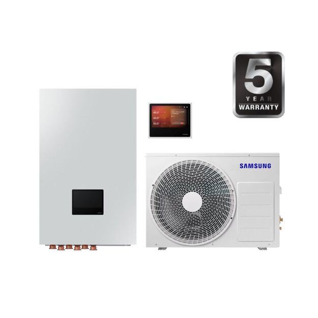 SAMSUNG oras–vanduo 4.4/5.0 kW šilumos siurblys be talpos, su hydro moduliu, WIFI