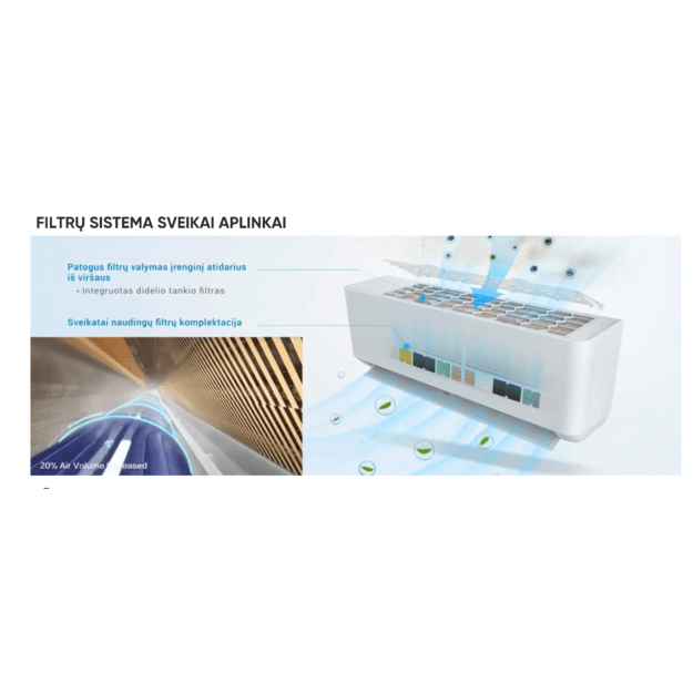 NØRDIS ORION PRO sieninio oro kondicionieriaus 3.3/3.5 kW komplektas