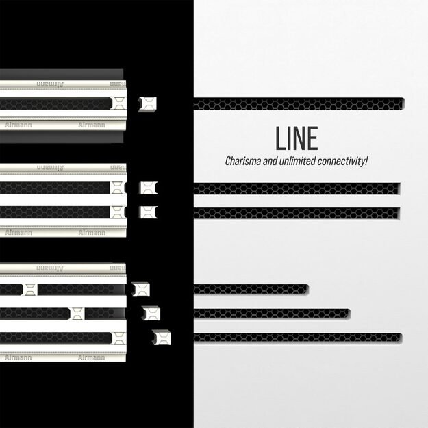 Gipsinis priglaistomas plyšinis vėdinimo difuzorius Airmann Line, 60 cm, vieno plyšio 8