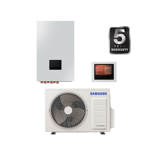 SAMSUNG oras–vanduo 12.5/12.5 kW šilumos siurblys be talpos, su hydro moduliu, WIFI, trifazis